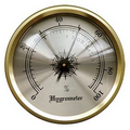 Hygrometer w/ Brass Frame & Glass Face